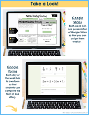 Math Daily Review 6th Grade {March} | Distance Learning | Google Apps