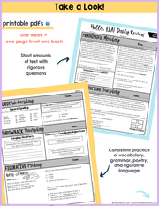 ELA Daily Review 7th Grade {March} | Distance Learning | Google Slides and Forms