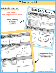 Math Daily Review 6th Grade {March} | Distance Learning | Google Apps