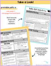 ELA Daily Review 8th Grade {March} | Distance Learning | Google Slides and Forms