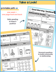 Math Morning Work 1st Grade {March} I Distance Learning I Google Apps