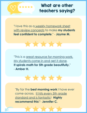 Math Morning Work 5th Grade {March} I Distance Learning I Google Slides