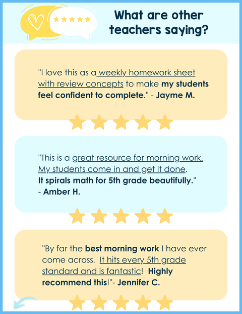 Math Morning Work 5th Grade {March} I Distance Learning I Google Slides