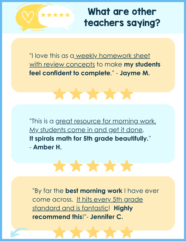 Math Morning Work 5th Grade {March} I Distance Learning I Google Slides