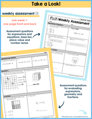 Math Weekly Assessments 6th Grade | Printable | Google Forms