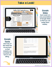 ELA Daily Review 7th & 8th Grade Bundle | Distance Learning | Google Slides