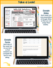 ELA + Math Daily Review 6th Grade {The Bundle} | Distance Learning | Google Slides