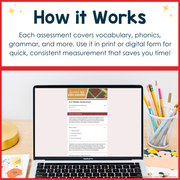 8th Grade ELA Reading Comprehension Morning Work Assessment Winter Review - Dec