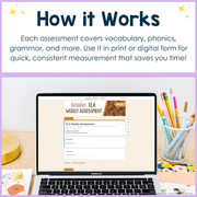 9th Grade Reading Comprehension ELA Morning Work Assessment Bundle High School