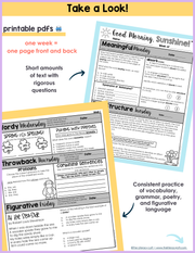 ELA Morning Work 3rd Grade (Bundle) | Printable | Google Apps