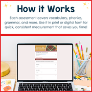 2nd Grade ELA Reading Comprehension Morning Work Assessment Winter Review - Dec