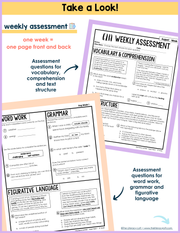 ELA Weekly Assessments 5th Grade | Printable | Google Forms