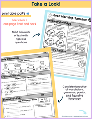 1st Grade ELA Morning Work (April) | Distance Learning | Google Slides