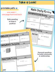 Math Daily Review 6th Grade {April} | Distance Learning | Google Apps