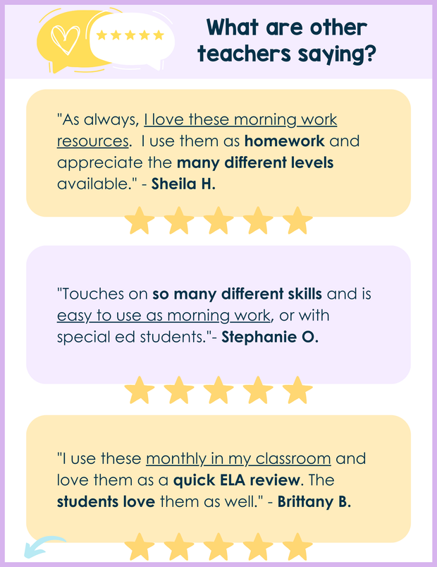 1st Grade ELA Morning Work (April) | Distance Learning | Google Slides