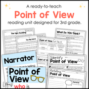 3rd Grade Point of View Worksheets Reading Comprehension Passages Fun Mini Unit