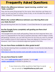 ELA Morning Work 5th Grade {May} | Distance Learning | Google Apps