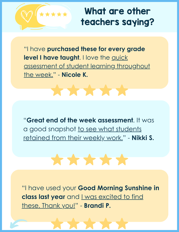 Math Weekly Assessments 2nd Grade | Printable | Google Forms