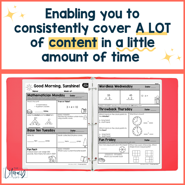 Math Morning Work 2nd Grade {August} | Distance Learning | Google Slides