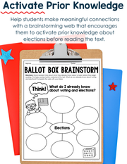 2024 Presidential Election Reading Comprehension Bingo 3rd 4th 5th Grade Passages Questions Graphic Organizers Writing Prompts