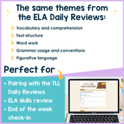 9th Grade Reading Comprehension ELA Morning Work Assessment Bundle High School