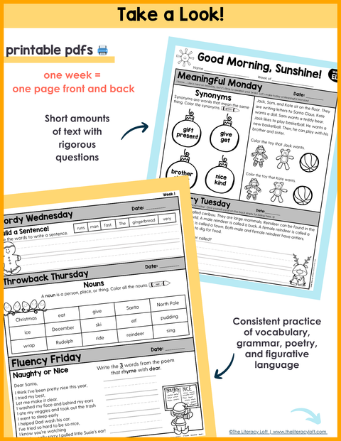 ELA + Math Morning Work 1st Grade {The Bundle} | Distance Learning | Google Slides