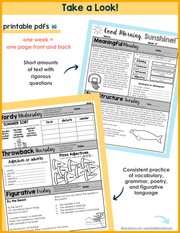 ELA + Math Morning Work 4th Grade {The Bundle} Google Slides + Forms