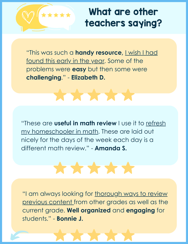 Math Weekly Assessments 6th Grade | Printable | Google Forms