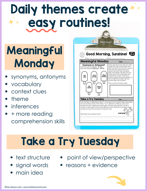 ELA Morning Work 1st Grade (May) | Distance Learning | Google Slides