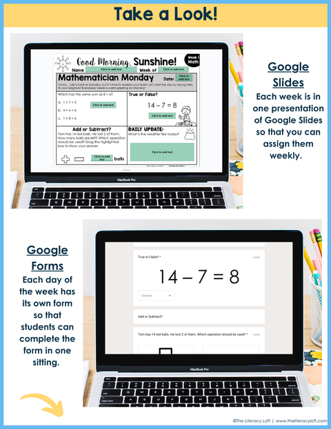 Math Morning Work 1st Grade {May} | Distance Learning | Google Apps