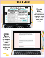 ELA Daily Review 8th Grade {May} | Distance Learning | Google Slides and Forms