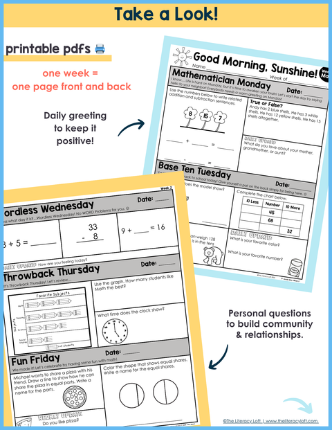 Math Morning Work 1st Grade {May} | Distance Learning | Google Apps