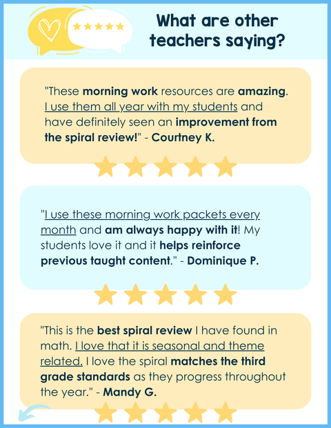 Math Morning Work 3rd Grade {May} | Distance Learning | Google Apps