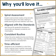 9th Grade ELA Reading Comprehension November Fall Morning Work Assessment Thanksgiving High School