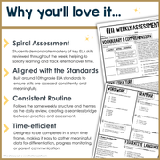 6th Grade ELA Reading Comprehension November Morning Work Assessment Daily Review