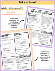 4th Grade ELA Morning Work and Weekly Assessments Bundle