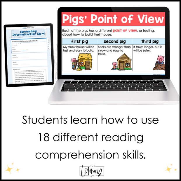 3rd Grade Reading Comprehension Mini Unit Bundle Worksheets Activities Exit Tickets Posters