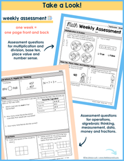 3rd Grade Math Morning Work and Weekly Assessments Bundle