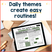 ELA Daily Review 7th Grade {August} | Distance Learning | Google Slides and Forms