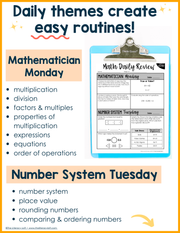 ELA + Math Daily Review 6th Grade {The Bundle} | Distance Learning | Google Slides