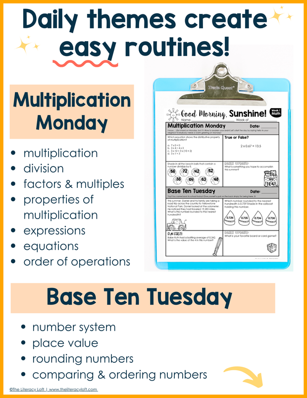 ELA + Math Morning Work 5th Grade {The Bundle} Google Slides + Forms