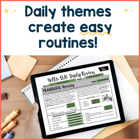 ELA Daily Review 8th Grade {August} | Distance Learning | Google Slides and Forms