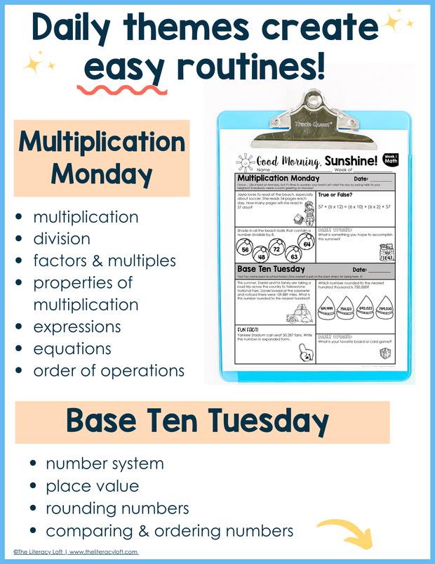 Math Morning Work 4th Grade {June} | Distance Learning | Google Apps