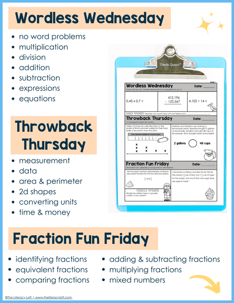 Math Morning Work 5th Grade {June} | Distance Learning | Google Slides