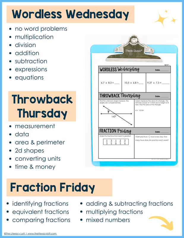 Math Daily Review 6th Grade {June} | Distance Learning | Google Apps