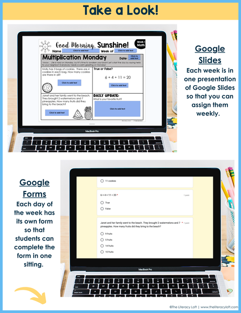 Math Morning Work 2nd Grade {June} | Distance Learning | Google Apps