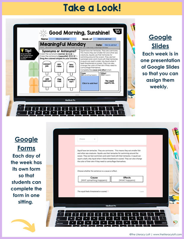 ELA Morning Work 2nd Grade {June} | Distance Learning | Google Slides