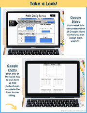 Math Daily Review 6th Grade {June} | Distance Learning | Google Apps