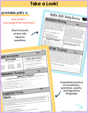 ELA Daily Review 7th Grade {June} | Distance Learning | Google Slides and Forms