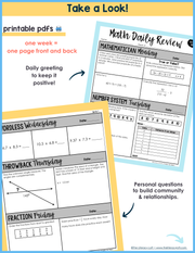 Math Daily Review 6th Grade {June} | Distance Learning | Google Apps